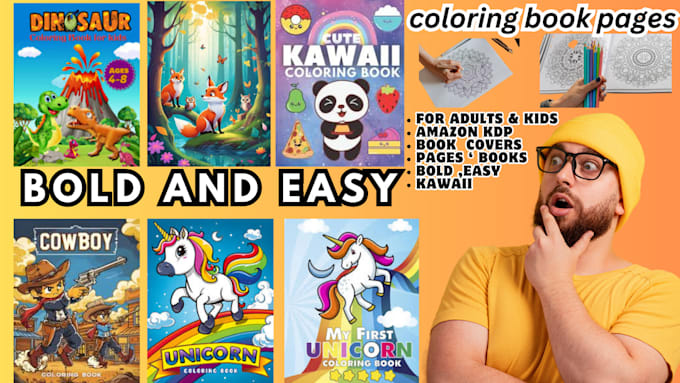 Gig Preview - Create adult or kids coloring and activity book for amazon kdp