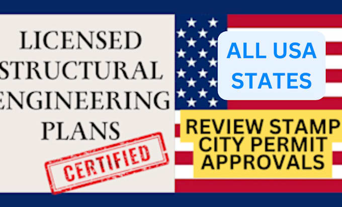 Gig Preview - Tx, ca, co, ge, ny, nj, fl structural and civil engineering drawing pe stamp