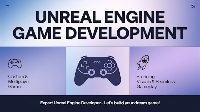 Gig Preview - Build unreal engine game development, multiplayer game,unreal engine development