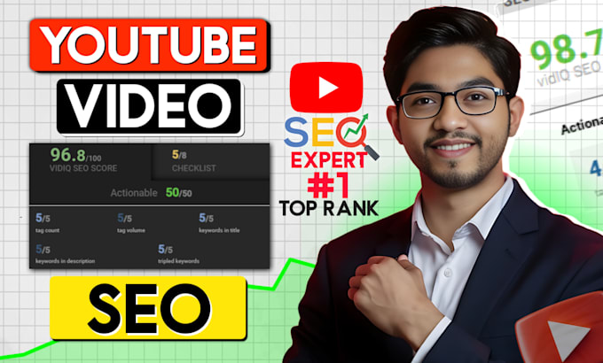 Bestseller - be your best youtube video seo expert for organic video ranking and optimization