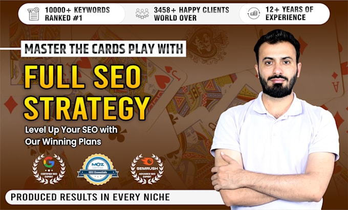 Gig Preview - Optimize full SEO strategy for top rankings and maximum online success