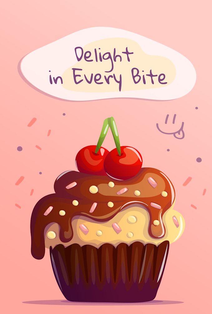 Gig Preview - Create appetizing food illustrations in a cute cartoon style