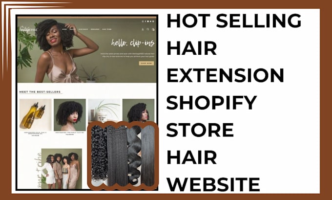 Bestseller - design a custom professional shopify store for ecommerce hair extensions