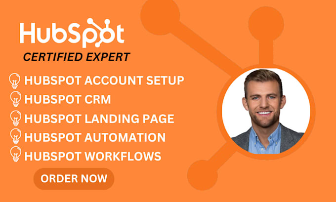 Gig Preview - Do hubspot setup hubspot crm hubspot automation workflow hubspot landing page