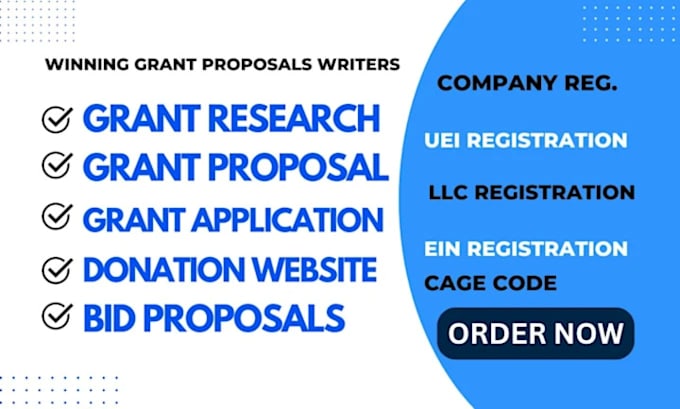 Gig Preview - Do grant writing, bid proposals, research, grant applications, secure funding