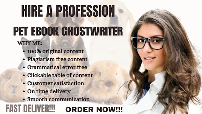 Gig Preview - Write ebook on pets,pet training,pet cares,dogs,health veterinary,animal