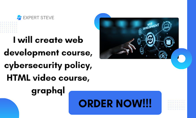 Bestseller - create web development course, cybersecurity policy, HTML video course,  graphql