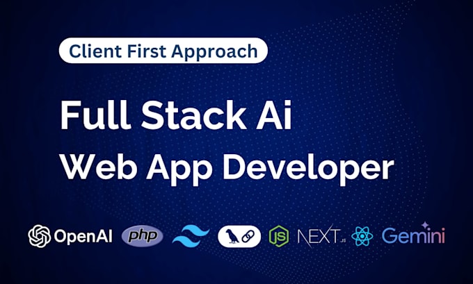 Gig Preview - Develop full stack ai web app, ai saas app, ai chatgpt app, ai designing app