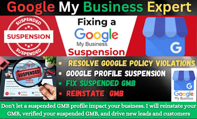 Gig Preview - Reinstate suspended google my business, gmb suspension, gmb reinstatement, gmb