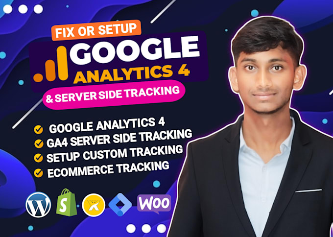 Gig Preview - Fix ga4, google analytics 4, ga4 ecommerce tracking, ads conversion tracking GTM