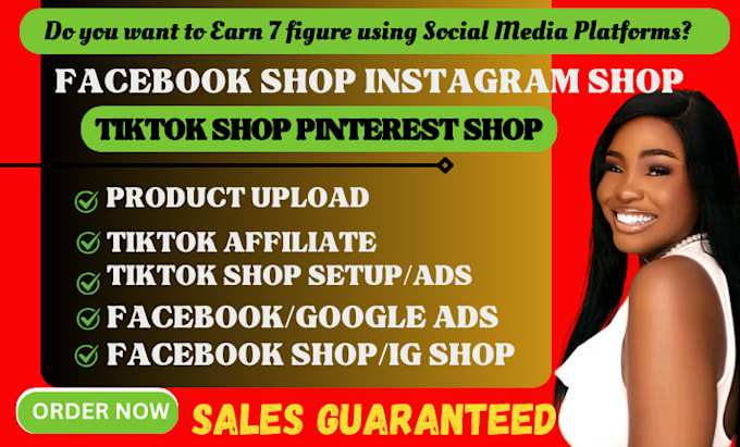 Gig Preview - Do facebook shop instagram shop pinterest shop shopify manager to boost sales