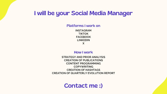 Gig Preview - Be your social media manager in spanish