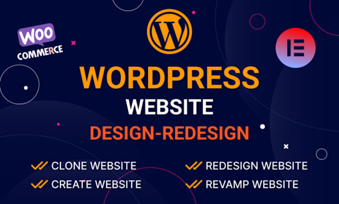 Gig Preview - Create wordpress website design, redesign wordpress business website development