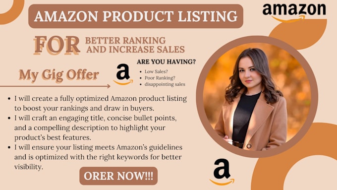 Gig Preview - Enhance your amazon product listing for better rankings and sales