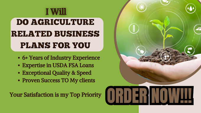 Gig Preview - Do agriculture related business plans for you