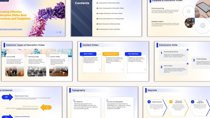 Gig Preview - Create modern educational slides for courses and workshops