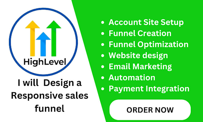 Gig Preview - Build a converting sales funnel using gohighlevel