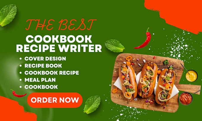 Gig Preview - Write cookbook, food recipe, keto diet, book design, format, ebook, diet plan