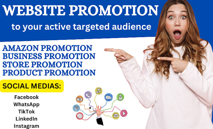 Gig Preview - Promote and advertise website, business product, book affiliate link to visitors