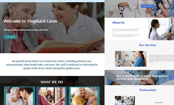 Gig Preview - Build healthcare staffing agency website, healthcare agency, home care website