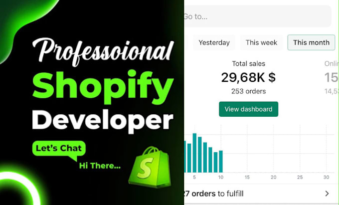 Gig Preview - Build shopify stores, shopify ecommerce website and shopify dropshipping store