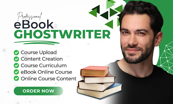 Gig Preview - Ghostwrite ebook online course, book formatting, lesson plan, training manual