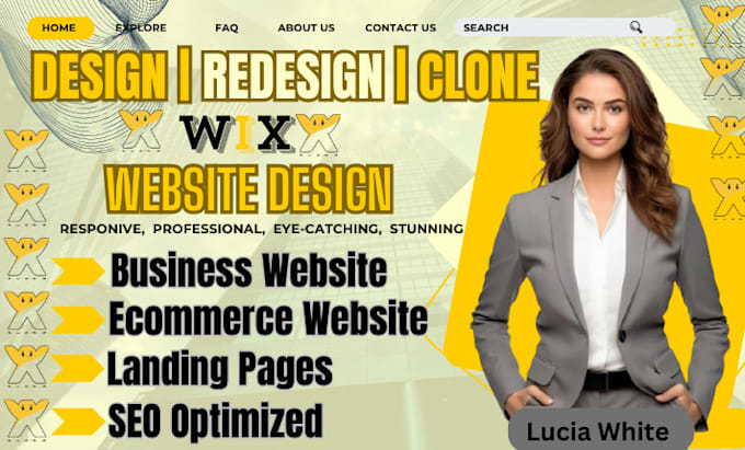 Gig Preview - Wix website redesign develop wix studio wix website design and redesign wix SEO