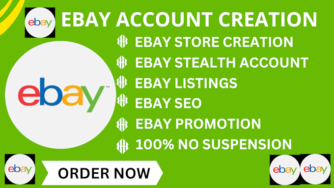 Gig Preview - Create a stable and verified ebay seller account