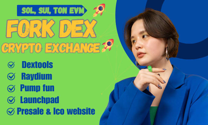 Gig Preview - Fork dex, defi, dao, raydium, staking, pump fun, binance crypto exchange website