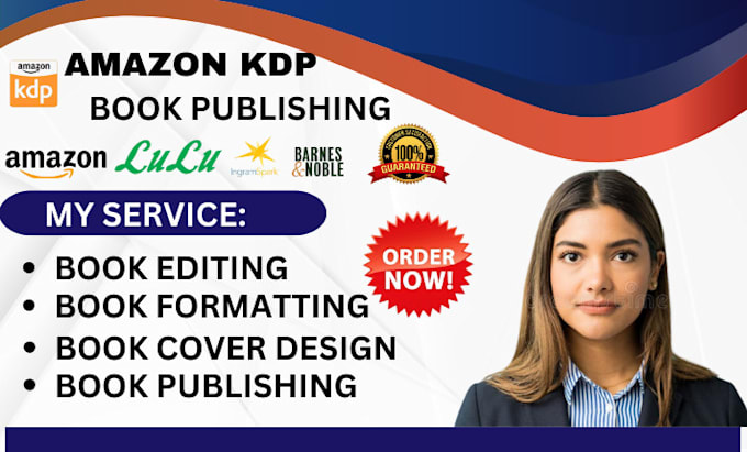 Gig Preview - Do amazon kdp book publishing kdp book formatting ebook marketing