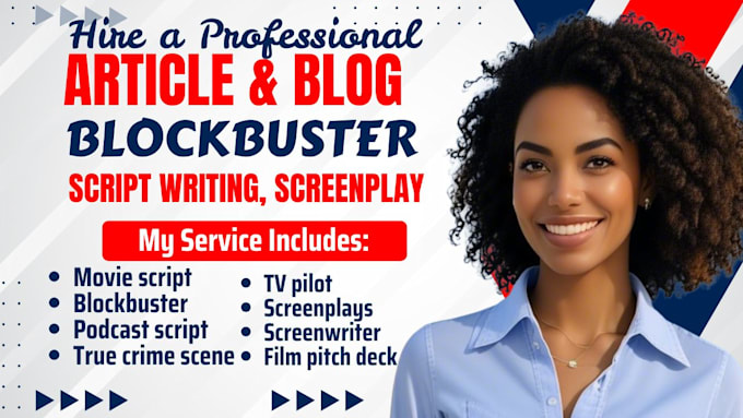 Gig Preview - Do blockbuster seo article blog writing, true crime novel, press release, script