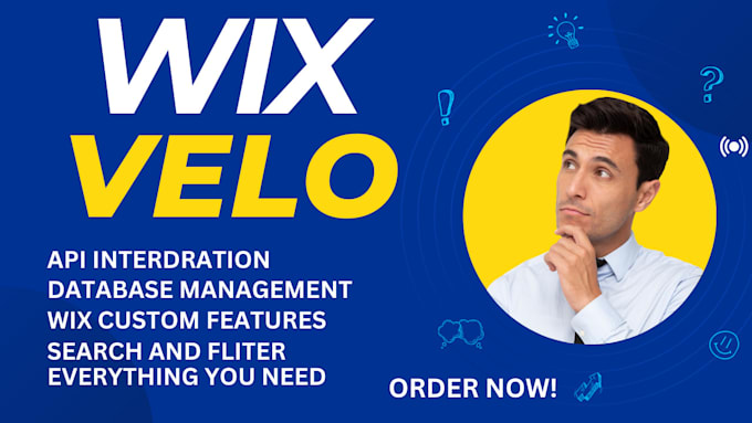 Gig Preview - Customize your wix website with wix code, wix velo, database