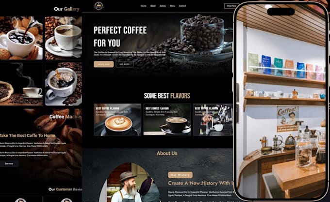 Gig Preview - Build branded private label shopify coffee store coffee shopify store tea store