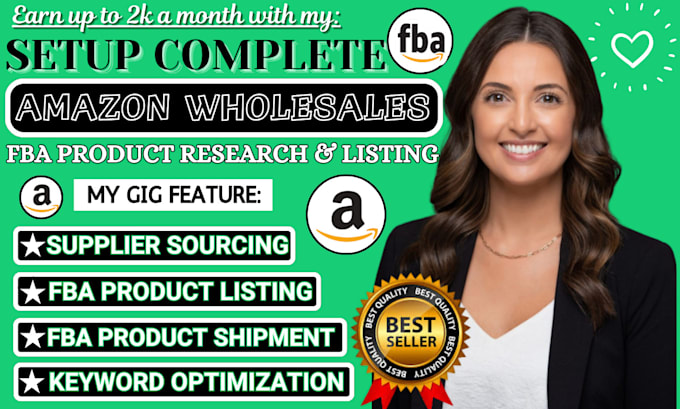 Gig Preview - Setup complete winning amazon fba wholesale product, amazon fba product research