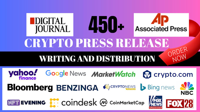 Gig Preview - Crypto press release, submit press release, usa press release, uk press release