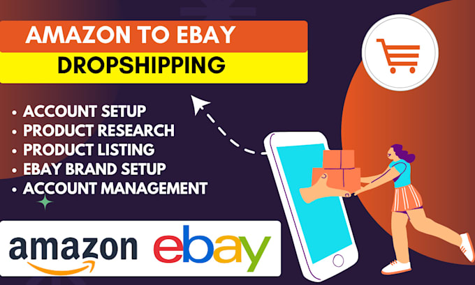 Gig Preview - Do amazon to ebay dropshipping top listings