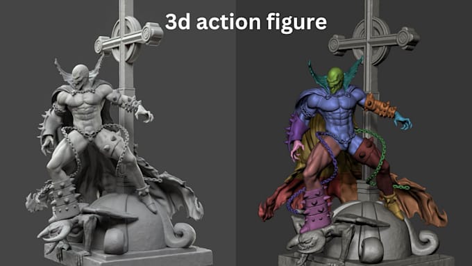 Gig Preview - Covert your existing 3d model toy into action figure zbrush joint model 3d bjd