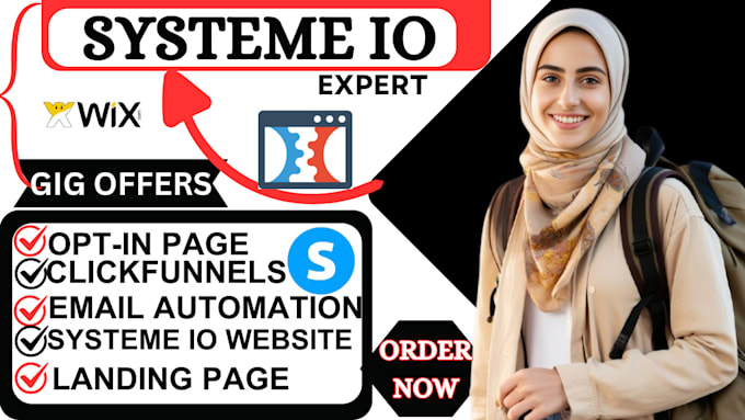 Gig Preview - Create systeme io sales funnel systeme affiliate marketing systeme io website