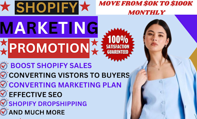 Gig Preview - Boost shopify sale ,promote shopify store, shopify dropshipping marketing