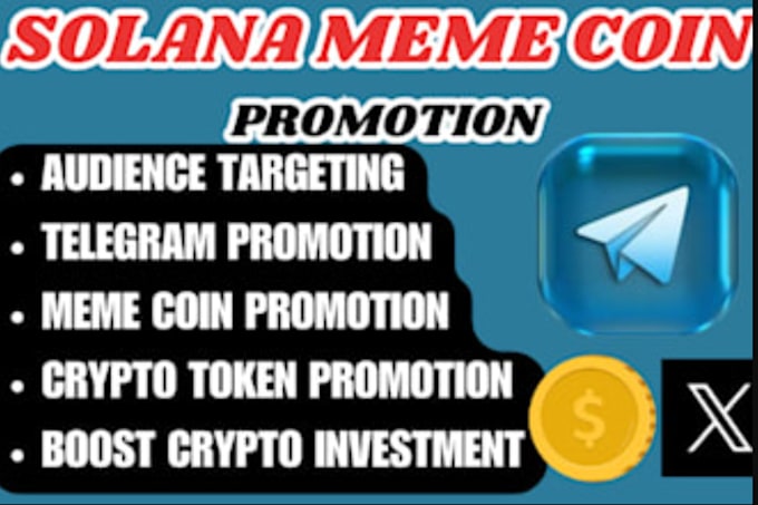 Gig Preview - Promote crypto x marketing, solana , pump fun, moonshoot, telegram promotion