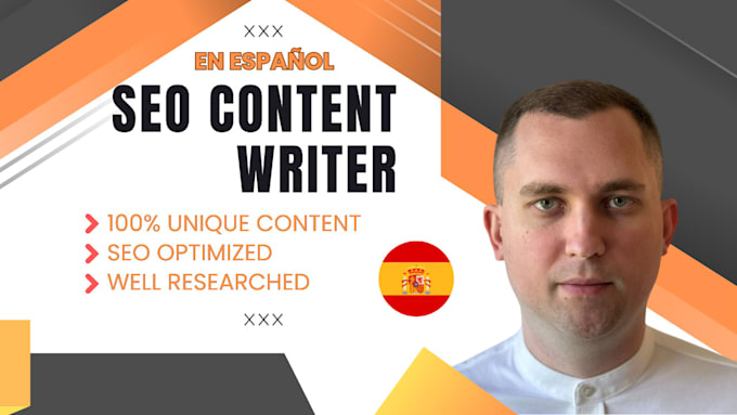 Gig Preview - Professionally write content in spanish