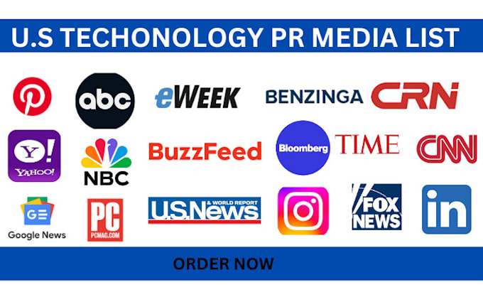 Bestseller - offer US technology PR media list for your press release