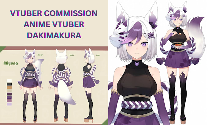 Gig Preview - Design live2d vtuber model vtuber rigging for streaming, anime vtuber commission