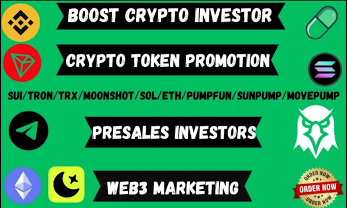 Gig Preview - Massive pump x crypto twitter, memecoin, sol, nft, dex web3, telegram promotion