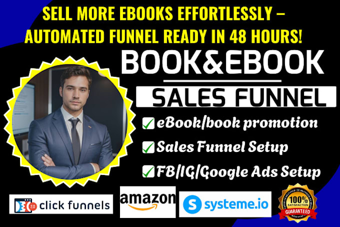 Bestseller - design ebook sales funnel, ebook landing page, amazon book and ebook promotion