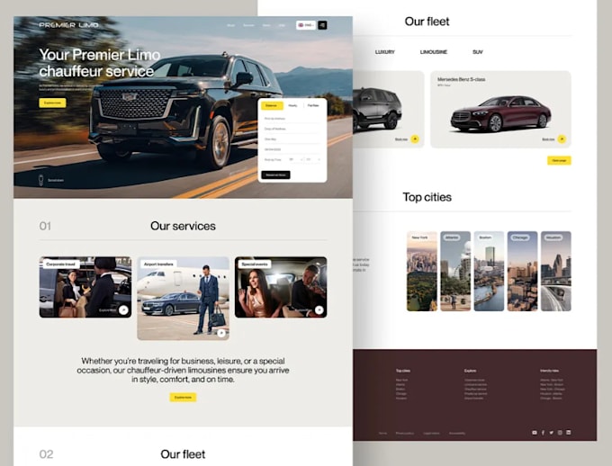 Gig Preview - Build car rental website, car, auto detailing website, taxi booking website