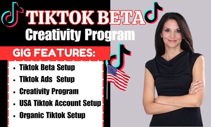 Gig Preview - Create tiktok USA,UK,ger,fr creativity program beta account in less than 3hrs