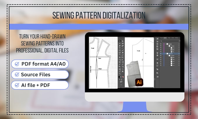 Gig Preview - Convert your sewing patterns into precise digital PDF files