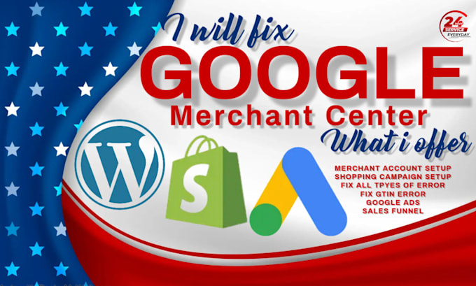 Gig Preview - Fix google merchant center suspensions and misrepresentation, gtin