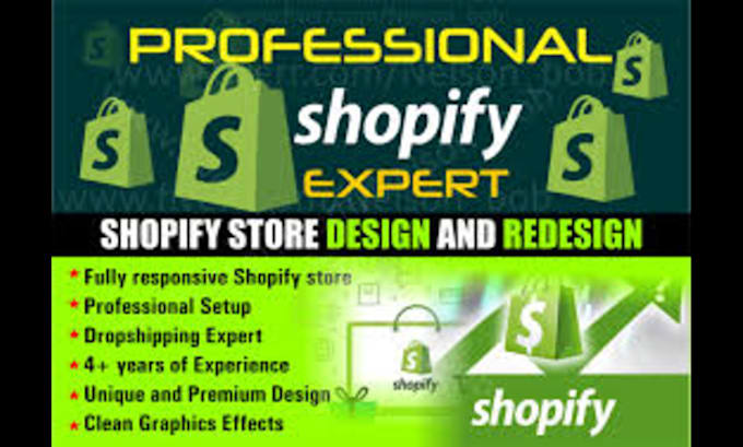 Gig Preview - Create a new shopify website and design it for you or  redesign your website